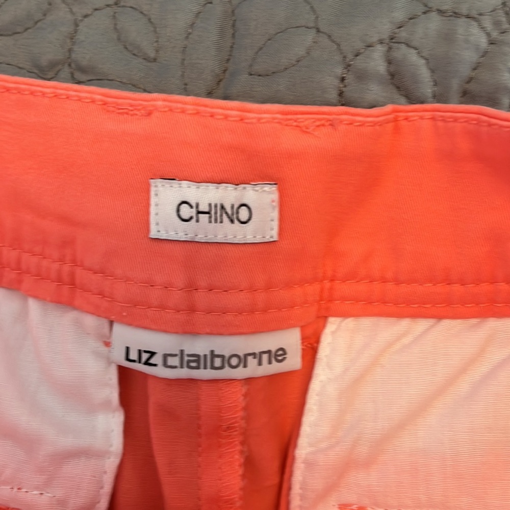 Liz Claiborne Coral Orange Women's Shorts - Picture 4 of 4